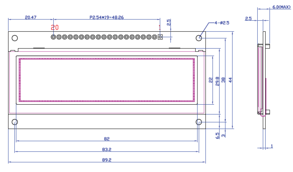 Tortuga Audio OLED display dimensions