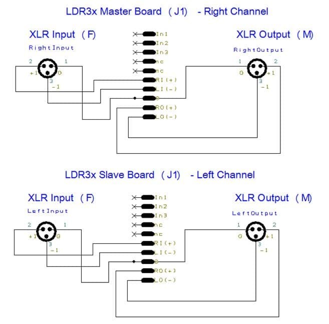 LDR3x Balanced Input Wiring Diagram