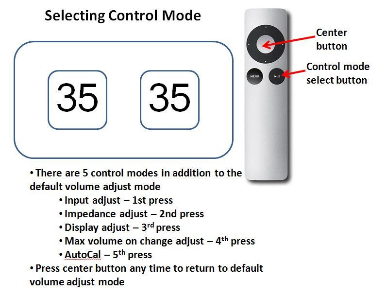 v25 apple remote control modes